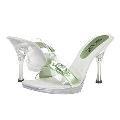 Two Lips Love Green Metallic Sandals