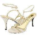 A. Marinelli Reya Gold Glitter/Satin Sandals