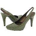 Charles David Koi Green Croco Pumps/Heels