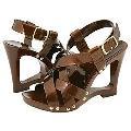 Charles David Jester Dark Brown Pearl Patent Sandals