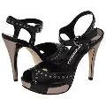 Charles David Magnet Black Kid Leather Sandals