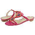 A. Marinelli Dame Fuchsia Snake Sandals