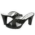 A. Marinelli Harp Black Snake/Patent Sandals