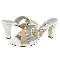 A. Marinelli Harp Sand Snake/White Patent Sandals