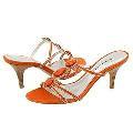 A. Marinelli Tune Orange Snake Sandals