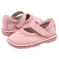 Jumping Jacks Mary (Infant/Toddler) Light Pink Leather W/Bluch Pink Trim Slip-ons