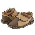 Jumping Jacks Jake (Infant/Toddler) Chocolate Brown Leather W/Light Brown & Burnt Orange Trim Slip-ons