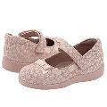 Jumping Jacks Dance (Infant/Toddler) Light Pink Suede W/White Trim Slip-ons