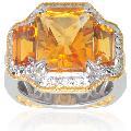 Michael Valitutti 18k Vermeil/ Palladium/ Silver Citrine Ring