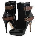 Charles by Charles David Buckles Black/Brown Combo Boots