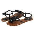 Madden Girl Bayleee Black Fabric Sandals