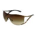 Versace VE 2087B Women's Rimless Wrap Sunglasses