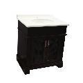 Zen 30-inch Solid Wood Modern Bathroom Vanity