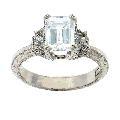 Tacori Platinum CZ and 1/3ct TDW Diamond Engagement Ring (G, VS) (Size 6.5)