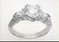 Tacori Platinum CZ and 4/5ct TDW Diamond Engagement Ring (G, VS) (Size 6.25)