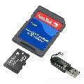 SanDisk 2GB MircoSD Memory Card with Card Reader