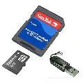 SanDisk 4GB MircoSD MicroSDHC Memory Card with Reader