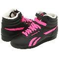 Reebok Lifestyle Freestyle Hi Winter Bright Black/Neon Pink/Paperwhite Athletic