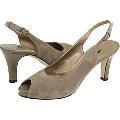 Vaneli Braleah Taupe Suede Sandals