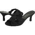 Vaneli Leonore Black Satin Sandals