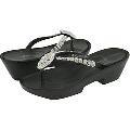 Vaneli Olwyna Black Nappa w/ Silver Sandals