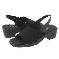 Walking Cradles Indigo Black Stretch Sandals