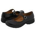 Dansko Diana Black Veg-Tan Flats