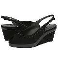 Vaneli Blossom Black Suede W/Black Patent Sandals