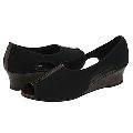 Vaneli Bernadea Black Nicole Stretch w/ Brown Croco Print Patent Pumps/Heels