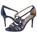 Jessica Bennett Heart Blue Patent Pumps/Heels