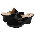 SoftWalk Pisa Black Suede W/Black Patent Slip-ons