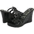Two Lips Souffle Black Sandals