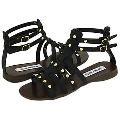 Steve Madden Charrger Black Leather Sandals