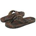 Woolrich Buckshot Thong Brown Plaid Slippers