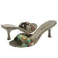 Moda Spana Ocean Pewter Floral Print Silk/Pewter Kid