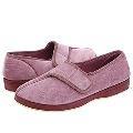 Foamtreads Jewel Dusty Rose Velour Slippers