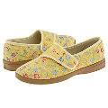 Foamtreads Jewel Yellow Floral Slippers