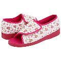 Foamtreads Marla White/Pink Slippers