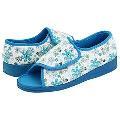 Foamtreads Marla White/Blue Slippers