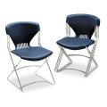HON Olson Flex Stacker Chair without Arms, Navy (Pack of 4)