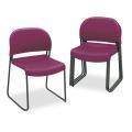 HON GuestStacker Steel Frame Chair, Burgundy (Pack of 4)