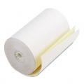 PM Perfection White and Canary Two-Ply Receipt Rolls (Case of 24)