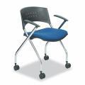 Safco xtc. Nesting Chair, Blue Fabric (Pack of 2)