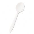 Boardwalk Mediumweight Polypropylene White Soup Spoon (Case of 1000)