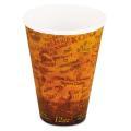 Dart Fusion Escape 12 ounce Brown/Black Foam Hot/Cold Cups (Case of 1000)