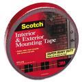 Scotch Exterior Weather-Resistant Double-Sided Tape, Gray with Red Liner