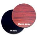 24-inch Round Mahogany/Black Tabletop