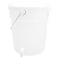 Cambro 6 Gallon White Beverage Pail with Lid and Spigot