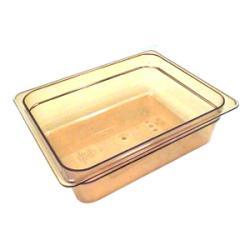 CAMBRO MANUFACTURING Half Size 4-inch Deep  Amber High Heat Pan