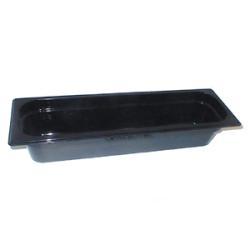 CAMBRO MANUFACTURING Half Size 4-inch Deep Black Long Pan